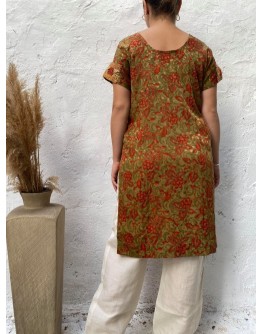 Vintage silk dress M-L
