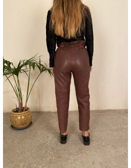 Vintage δερμάτινο παντελόνι L