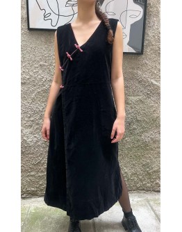 Vintage asian velvet dress L