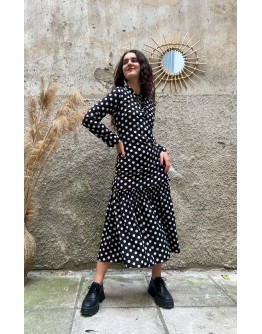 Vintage polka dot dress S