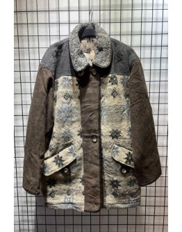 Vintage unisex fleece woolen jacket M