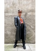 Vintage leather trench coat M