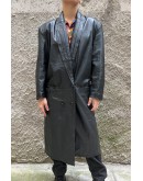 Vintage leather trench coat M