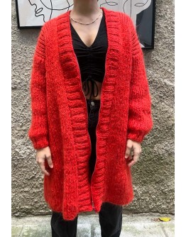 Vintage woolen knitted jacket L