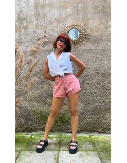 Vintage pink denim shorts Μ