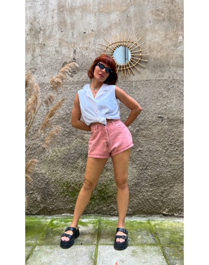 Vintage pink denim shorts Μ