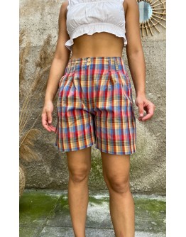 Vintage plaid shorts S