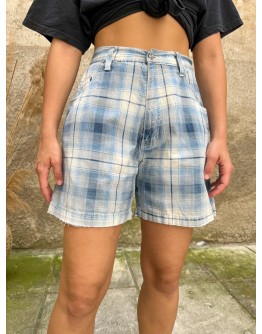 Vintage plaid shorts M