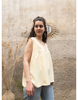 Vintage αμάνικο μπλουζάκι oversized
