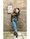 Vintage printed shirt S