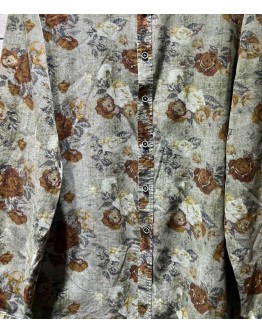 Vintage unisex corduroy floral shirt M