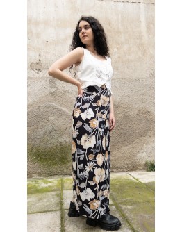 Vintage floral wrap skirt XL