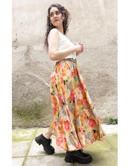 Vintage floral skirt M