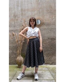 Vintage printed skirt M