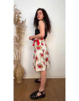 Vintage floral wrap skirt 