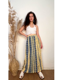 Vintage printed wrap skirt Μ