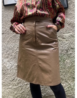 Vintage leather skirt M