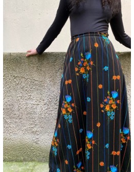 Vintage 70's floral skirt XS