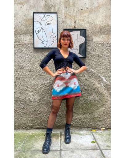 Vintage Aztec skirt L-XL