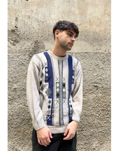 Vintage unisex πλεκτή μπλούζα M-L