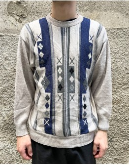 Vintage unisex πλεκτή μπλούζα M-L