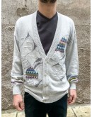 Vintage unisex πλεκτή ζακέτα M-L