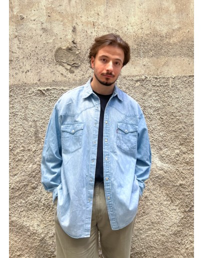 Vintage unisex denim πουκάμισο XL