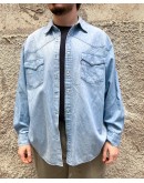Vintage unisex denim πουκάμισο XL