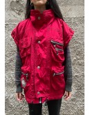 Vintage unisex αδιάβροχο αντιανεμικό γιλέκο L
