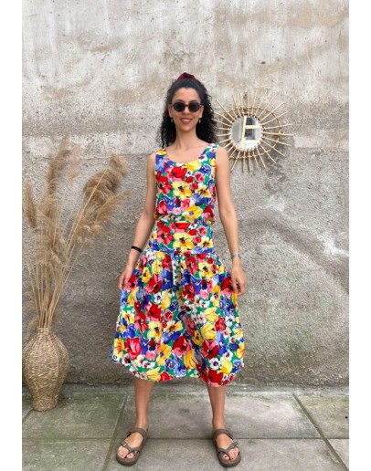Vintage floral dress S