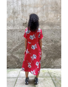 Vintage floral dress XL