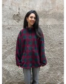 Vintage unisex φλις καρό ζακέτα Marks & Spencer L