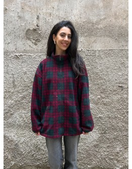 Vintage unisex φλις καρό ζακέτα Marks & Spencer L