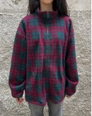 Vintage unisex φλις καρό ζακέτα Marks & Spencer L