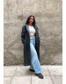 Vintage leather trench coat M