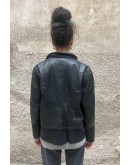 Vintage leather jacket with suede details S