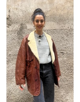 Vintage leather jacket L