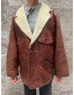 Vintage leather jacket L