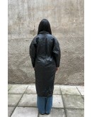 Vintage leather trench coat S