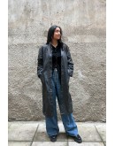 Vintage leather trench coat S