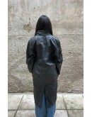 Vintage leather trench coat S