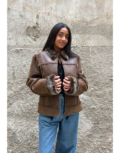 Vintage leather jacket M
