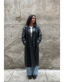 Vintage leather trench coat L