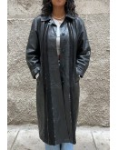 Vintage leather trench coat L