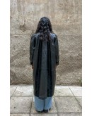 Vintage leather trench coat L