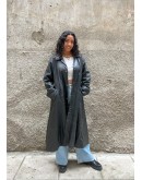 Vintage leather trench coat L-XL