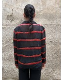 Vintage see through εμπριμέ πουκάμισο XL