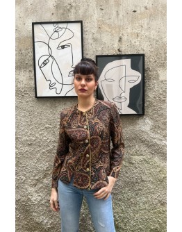 Vintage printed shirt S