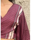 Silk wrap printed top 
