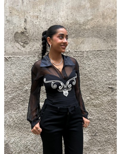 Vintage silk Corset S